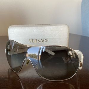 Versace white sunglasses